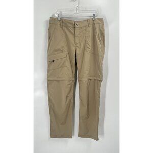 Columbia Womens Hiking Pants Convertable Zip Off Shorts Tan Sz 16 Outdoor